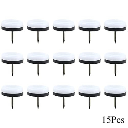 15pcs Nail on Furniture Glides 1.1 Inch (28mm) Diameter Double Thick Nylon White Chair Leg Floor Protectors Furniture Sliders Pads Table Foot Gliders for Hardwood Carpet and Tile Floors - size: 1.1 Inch (28mm)-White-15P