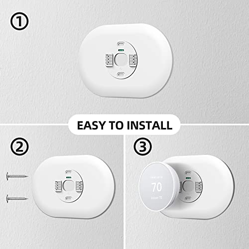 Compatible with Google Nest Thermostat 2020 Wall Plate Cover, Nest Thermostat Trim Kit, Nest Thermostat Wall Plate Cover, Nest Thermostat Accessory Easy Installation - Snow - color: Snow