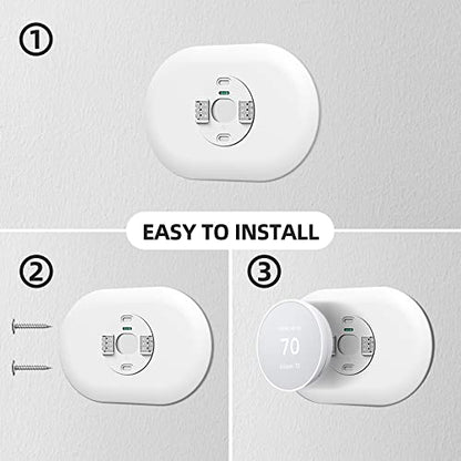Compatible with Google Nest Thermostat 2020 Wall Plate Cover, Nest Thermostat Trim Kit, Nest Thermostat Wall Plate Cover, Nest Thermostat Accessory Easy Installation - Snow - color: Snow