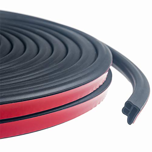 Universal Car Weather Stripping, Self-Adhesive Auto Door Rubber Seal Strip, Engine & Window Noise Insulation (47/100" x 2/5" x 33 Feet) - size: 33 Feet Long
