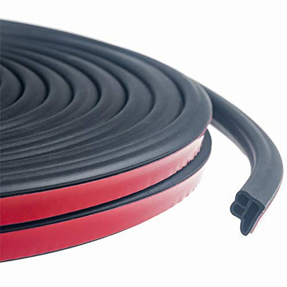 Universal Car Weather Stripping, Self-Adhesive Auto Door Rubber Seal Strip, Engine & Window Noise Insulation (47/100" x 2/5" x 33 Feet) - size: 33 Feet Long