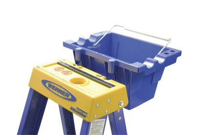 Werner AC50-JB-5 Ac50-Jb-3 Lock-in Job Bucket, for Use with Obel00 and 6200 Series Step Ladders, Plastic, Blue, 25 lbs.