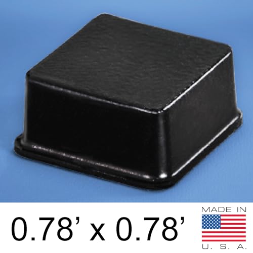 Black Tall Square Adhesive Rubber Bumper Pads - Made in USA – Rubber Feet for Speakers, Electronics, Furniture, Appliances, Audio Equipment - 20 Pieces - size: 20 Pcs Black
