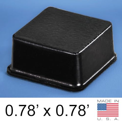 Black Tall Square Adhesive Rubber Bumper Pads - Made in USA – Rubber Feet for Speakers, Electronics, Furniture, Appliances, Audio Equipment - 20 Pieces - size: 20 Pcs Black