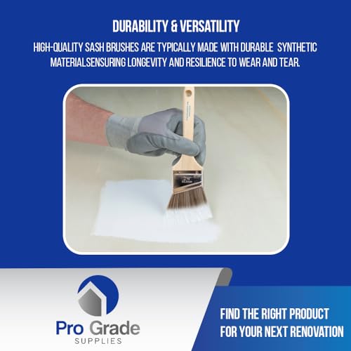 Pro Grade - Paint Brushes - 12Ea 2.5" Angle Brushes - size: 12Ea 2.5A