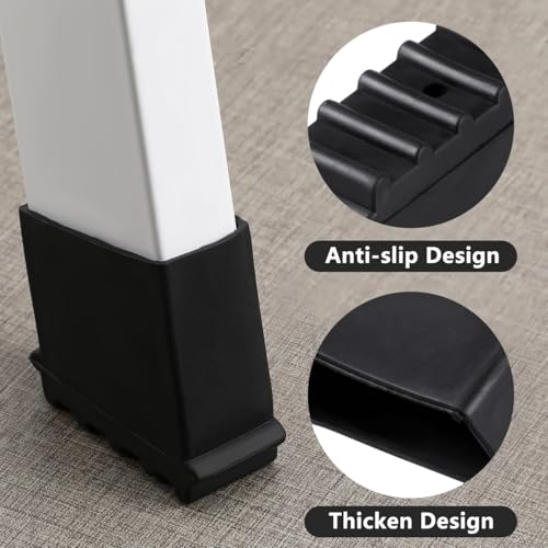Cabilock Ladder Feet Cover, 4Pcs Non-Slip Step Ladder Feet Covers, Rubber Safety Pads Protector Replacement for Extension Ladder Accessories
