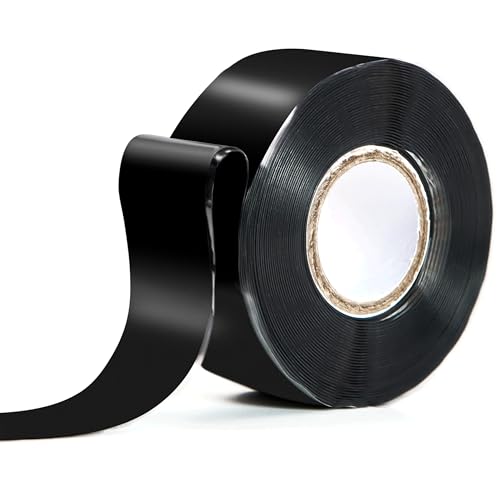 Waterproof Silicone Tape 1 in x 16.5 Ft Extra Strong Waterproof Rubber Leak Proof Sealing Tape Silicone Rubber Self-amalgamating Tapes for Emergency Pipeline Repair Cable Bandage Tool Fixing - size: 1 Roll - 16.5 ft - 31.5 mil Thickness