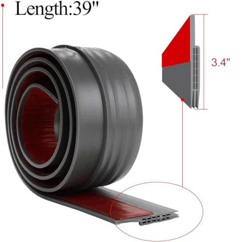 [New Upgrade] Huge Gap Door Draft Stopper, 3.4" W Widened Door Sweep Seal Gap Up to 1.8" for Interior & Exterior Doors - Keeping Draft, Noise, Dust and Unwanted Animals Out,3.4" W x 39" L,Grey - size: Grey