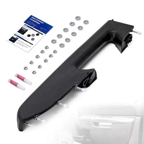 22818470 Front Right Passenger Side Armrest Repair Kit Fit for Chevy Silverado 1500 2500HD 3500HD 2010-2014 For GMC Sierra 1500 2500 HD 3500 HD 2010-2014 Door Panel with Release Handle Below Armrest - color: Black/Ebony, size: Passenger Side