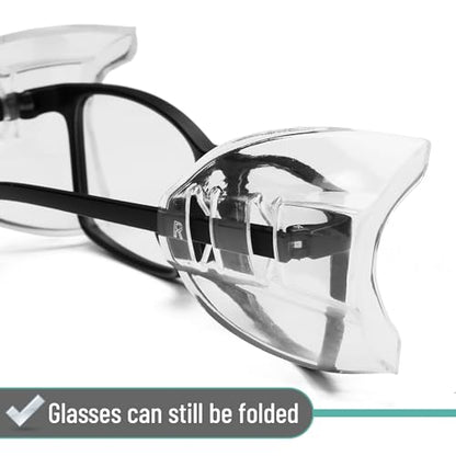 UNCO- Safety Side Shields for Glasses, 2/4/6/10/12/16/20/24/30/32 pcs, Safety Glasses Side Shields for Eyeglasses - style: 24 Pcs