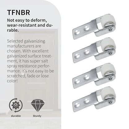 4PCS 15mm Dia Wheel Sliding Door Track Guide Wheel Roller for Furniture Rolling Cabinet Sliding Door Trundle Bed Drawers