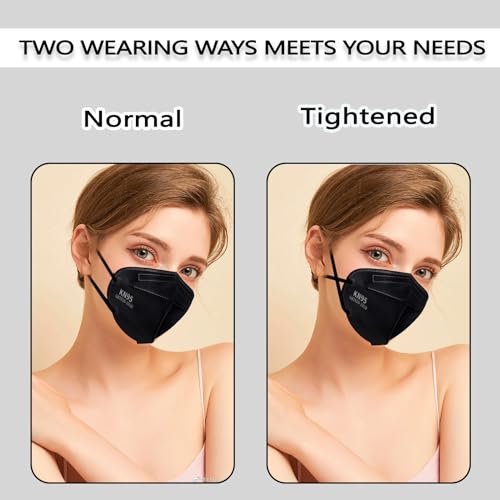 50pcs KN95 Face Mask 5 Layer Cup Dust Safety Masks Filter Efficiency≥95% Breathable Elastic Ear Loops Masks