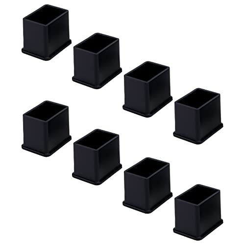 Rubber Feet Pads Mcredy Chair Leg Caps Inner Size 0.8" x1.2" Square,Rectangle Fit for Chair feet Floor Protectors Black Pack of 8 - size: 20x30mm/0.8" x1.2",8 PCS