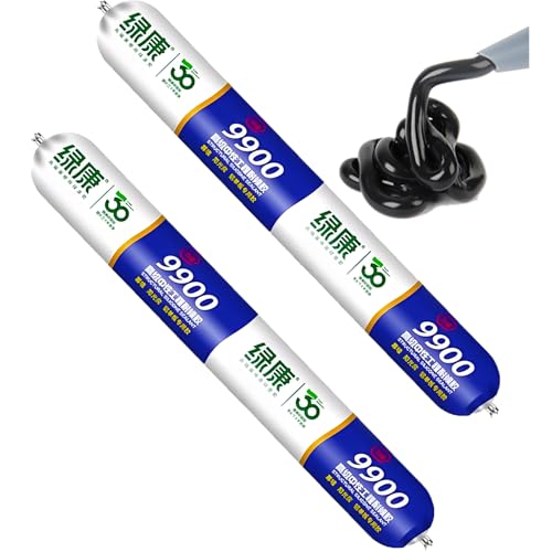 9900 Sealant Waterproof, Silicon Waterproof Sealant, Permanent Solution for Roof & Wall Cracks, Outdoor Water Proof Exterior Sealants Heat Resistant, Tear and Stretch Resistance (Black,2Pcs) - color: Black, size: 2Pcs