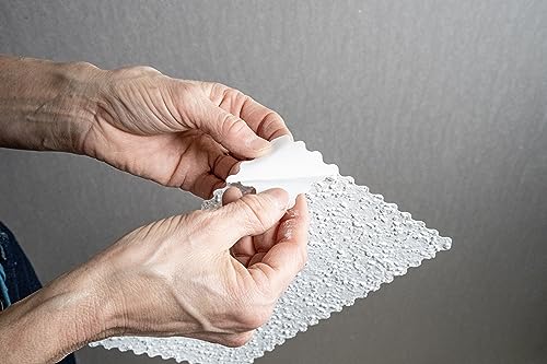 Hyde 09954 Popcorn Ceiling Patch Repair Kit, White, 2 9x6-inch Patches, 2 4-inch Round Patches, 2 Ounces of Joint Compound Drywall Mud, 2 Cotton Swabs - size: 2 9x6-inch Patches,, style: Peel and Stick