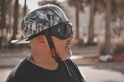 Global Vision Eyewear Big Ben Motorcycle Goggles Fit Over Most Glasses - color: Blue Mirror