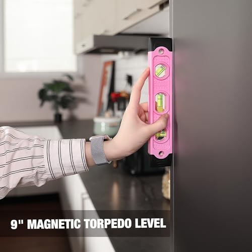 WORKPRO Pink Tool Set - 100 Pieces Pink Tool Kit with Easy Carrying Pouch, Household Tool Kit for Home, Apartment, Office, College, Perfect for DIY Projects, Home Maintenance - Pink Ribbon