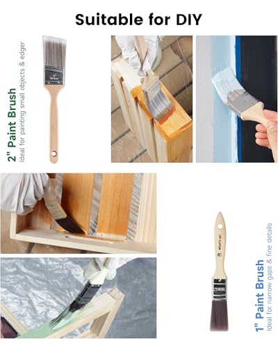 Voomey 28pcs Paint Roller Kit with Extension Pole, 9 Inch & 4 Inch Paint Roller Set, House Painting Supplies for Walls & Ceilings, Complete Painting Tool Kit for Home Interior & Exterior - style: 28pcs 9inch paint roller kit