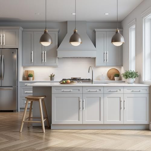Probrico 5 Pack Hole Centers (96mm) 3.75inch White Kitchen Cabinet Handles Stainless Steel White Cabinet Pulls Round T Bar Pull Handle for Cabinets and Drawers Total Length 6inch - color: White, size: Hole Centers: 3-3/4"