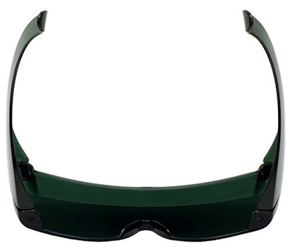 Calabria 3000 Fitover Safety Glasses with Uni-Lens – [Green] Wrap Around Eye Protection | Anti-Fog Scratch Resistant | Protective Eyewear - color: Green