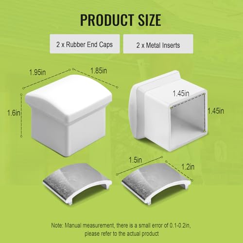 AC36-2 Ladder Stabilizer Rubber End Caps for Werner Standoff/Stabilizer AC78 & AC76, Extension Ladder Stabilizer Pads with Metal Insert, Ladder Rubber End Caps Fits Extension Ladder Standoff, 2 Pack
