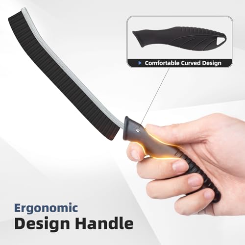 FOOGWEE Hard Bristle Crevice Cleaning Brush - Cleaning Tools for Household Use, Multifunctional Gap Cleaning Supplies for Kitchen, Bathroom, Toilet, Window, Vehicle, Faucets, Grout, Home (Black) - color: Black