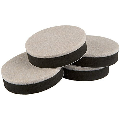 Super Sliders 2 1/2" Round Self-Stick Furniture Sliders for Effortless Moving and Surface Protection Across Hard Floors, Beige (4) - size: 4 Pack