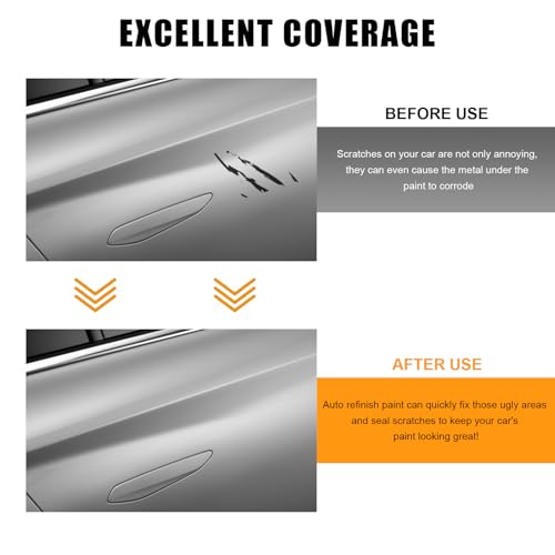 Touch Up Paint Pen for Cars, 2 in 1 Quick Drying Touch Up Pen Lasting Auto Scratch Remover, 0.4 Fl Oz Color Accurate Paint Pens Quick & Easy Solution to Repair Scratches (Gray) - color: Gray