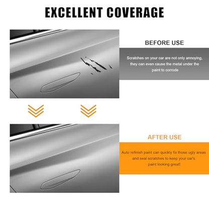 Touch Up Paint Pen for Cars, 2 in 1 Quick Drying Touch Up Pen Lasting Auto Scratch Remover, 0.4 Fl Oz Color Accurate Paint Pens Quick & Easy Solution to Repair Scratches (Gray) - color: Gray
