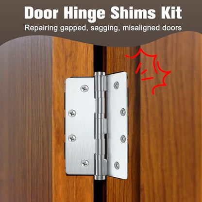 10 Pack Door Hinge Shims, 4 Inch Lenth 0.040 Inch Thickness Hardware for Door Hinge Repair Kit (Style A) - style: Style A