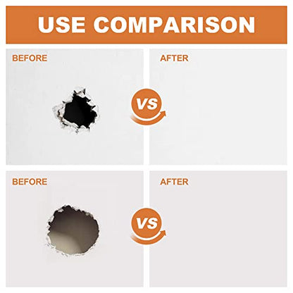 Boncart Drywall Repair Kit,Drywall Patch Repair Kit,2/4/6/8inch Self Adhesive Repair Patch,Quick Repair Drywall Large Holes - style: Wall Patch 2/4/6/8inch x2