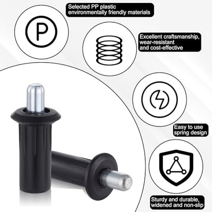 20Pcs Cabinet Door Repair Pins Damper Replacement Repair Pins Spring Loaded Pins Metal Furniture Fittings Connector Telescopic Pins