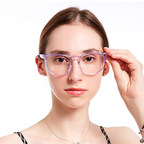 TOREGE Safety Glasses, Safety Goggles Eye Protection With Anti-Fog And Anti-Blue Light Lenses For Women Nurse (Light Purple Blue&Clear Lens) - color: Light Purple Blue&clear Lens