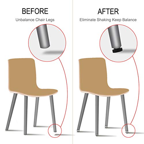 uxcell M8 x 25 x 30mm Screw on Furniture Glide Leveling Feet Adjustable Leveler Pad for Chair Industrial Machine Desk Leg 12 Pack, Black and Silver Tone