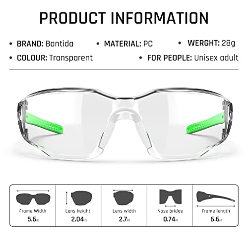 Safety Glasses Anti-Fog Lens,Adjustable Frames Eye Protection Goggles For Men Women - color: Black&green