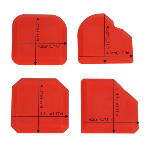 4 Pieces Silicone Caulking Tool Set,Caulk Scraper Silicone Sealant Grout Finishing Tool for Kitchen Bathroom Floor Sink Joint Sealant Sealing
