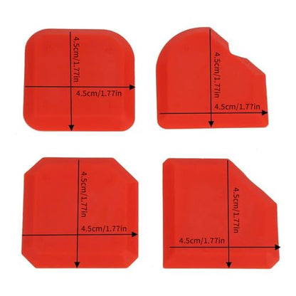 4 Pieces Silicone Caulking Tool Set,Caulk Scraper Silicone Sealant Grout Finishing Tool for Kitchen Bathroom Floor Sink Joint Sealant Sealing