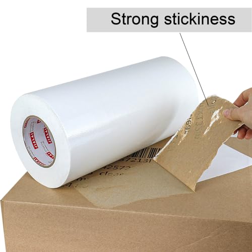 JIALAI HOME 12" White Duct Tape, Industrial Grade 12 inches x 55 Yards (164 ft) Wide Tape Duct, 9 Mil Heavy-Duty, Waterproof, Strong, Flexible, No Residue, for Crafts & Home Improvement - color: White