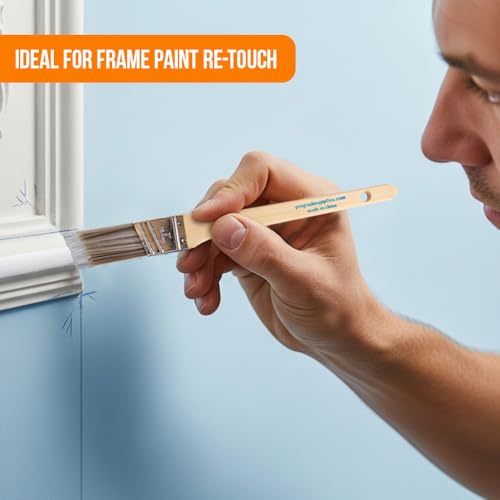 Vermeer Paint Brushes - 6-Pack - 1" Angle Sash Brushes for All Latex and Oil Paints & Stains - Home Improvement - Interior & Exterior Use