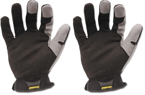 Ironclad mens Work Multipurpose Gloves, Grey, Large Pack of 2 US - size: Large (Pack of 2)