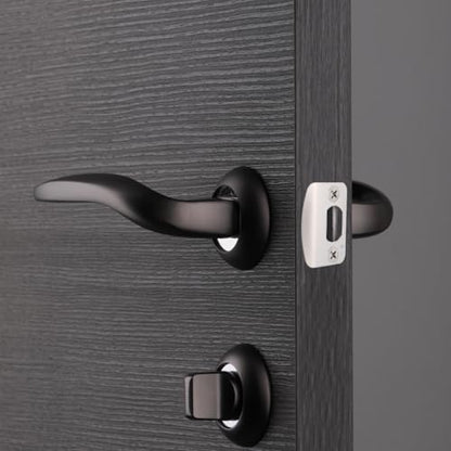 2Pcs Door Strike Plate Univeral 2-1/4 inch x 1-7/16 inch Door Latch Restorer Strike Plate Round Corner with Screws