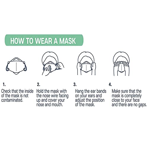 akgk KN95 Face Masks 50 Pack, 5-Ply Disposable Blush Pink Face Mask Against PM 2.5 Smoke and Dust - color: Z-50 Pack-blush Pink