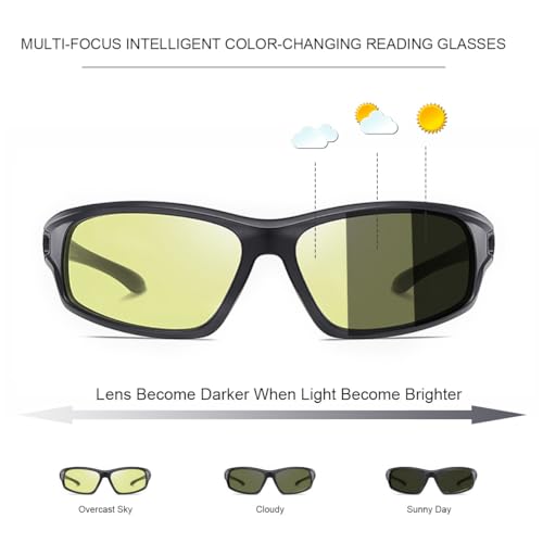 YIMI Polarized Photochromic Driving z87 Sunglasses For Men Women Day and Night safety glasses - color: Photochromic/Yellow Lens