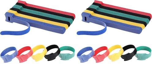 MVYC 120PCS 6 Inch Cable Ties Reusable Multi-Purpose Wire Ties Cord Organizer Adjustable Cable Management 5 Colors (Pack of 2) - size: 6 Inch (Colorful) (Pack of 2)