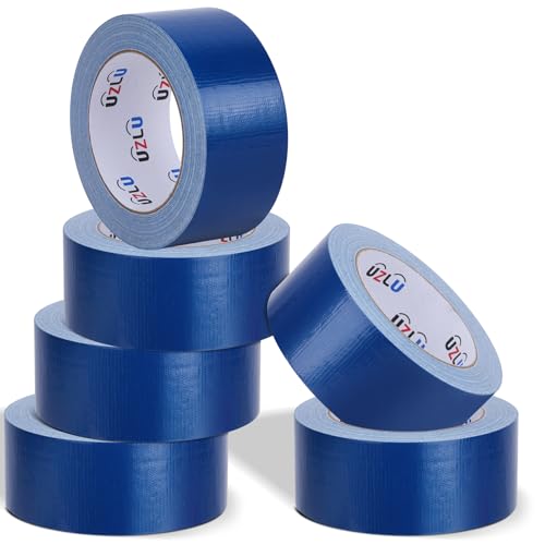 6 Pack Blue Duct Tape Bulk Heavy Duty,1.88 Inches x 30 Yards,Strong Industrial Strength,Flexible,No Residue,Waterproof and Tear by Hand,Multi-Use for Indoor & Outdoor Repairs - color: Blue, size: 30 Yard x 1.88 Inch-6 Rolls