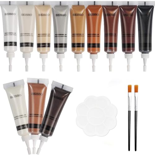SEISSO Furniture Repair Kit Wood Filler - 12 Pcs Touch Up Wood Restore Set Filler 12 Colors Furniture Scratch Kit with Tools, Wood Repair Kit for Scratches, Stains, Scorch, Wooden Floor, Door, Table