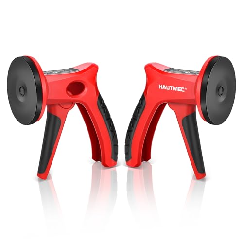 HAUTMEC 2 Pack Pistol Grip Suction Cup – Compact Suction Lifter with Quick Release Lever, One-Handed Operation for Tile, Glass, Stone & More – HT0439