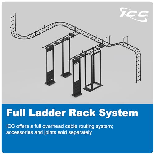 ICC Cable Runway Ladder Rack 5' Rack-to-Wall Mount Kit, 16-Gauge Steel, Made in USA