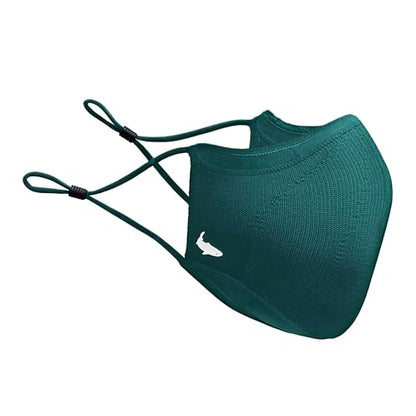 INHERENT Premium Traveler's Face Mask with Anti-Odor SILVERbac | Reusable, Adjustable, Comfortable - style: Green - Small