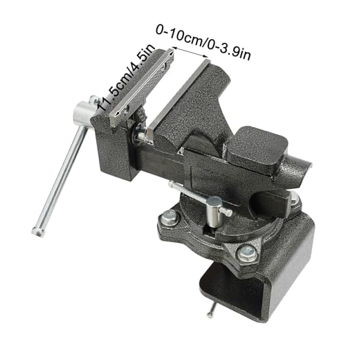 Bench Vise, 4.5"/6" Heavy Duty Cast Iron Workbench Vise with Anvil, 2-in-1 270-Degree Swivel Multipurpose Vise, Table Clamp for Woodworking Drilling, Pipe Cutting, Welding and DIY (4.5in) - size: 4.5in